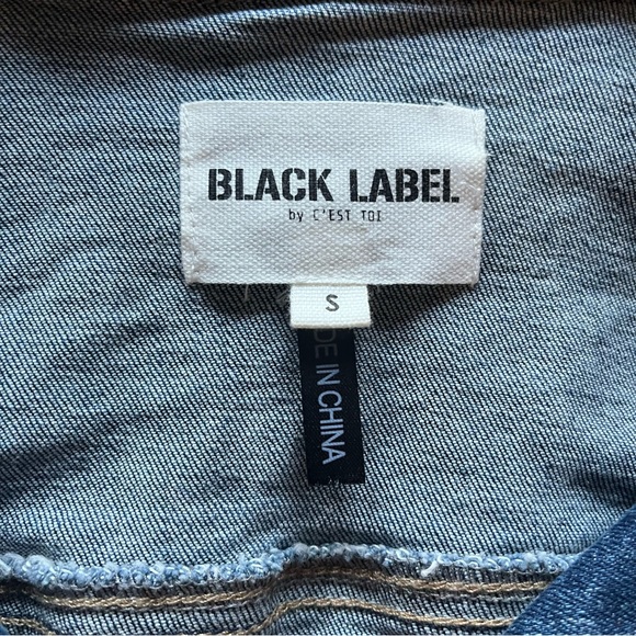 Cropped raw hem denim jean jacket - Picture 5 of 8